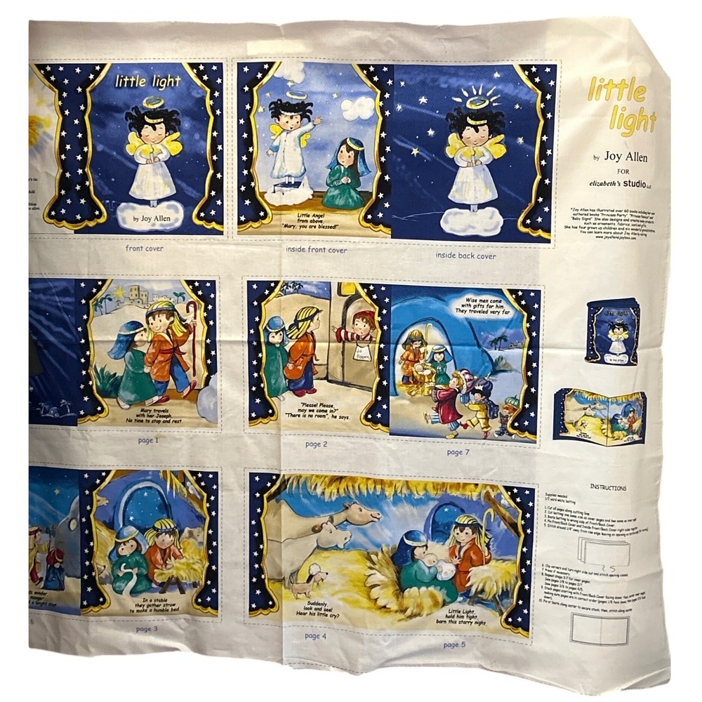 Modern Elizabeth's Studio Fabric Panel Nativity Soft Book Religious DIY Craft
